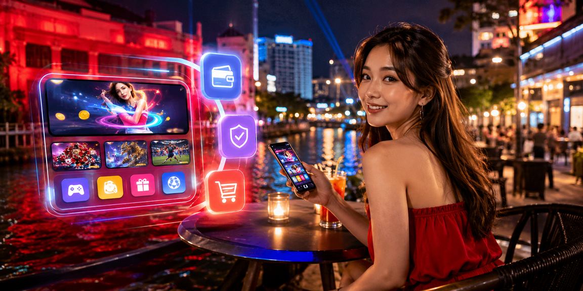 Pengguna bermain kasino langsung di telefon pintar di Melaka, Malaysia